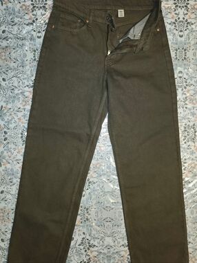 Women's Brown Straight-Leg Denim Pants